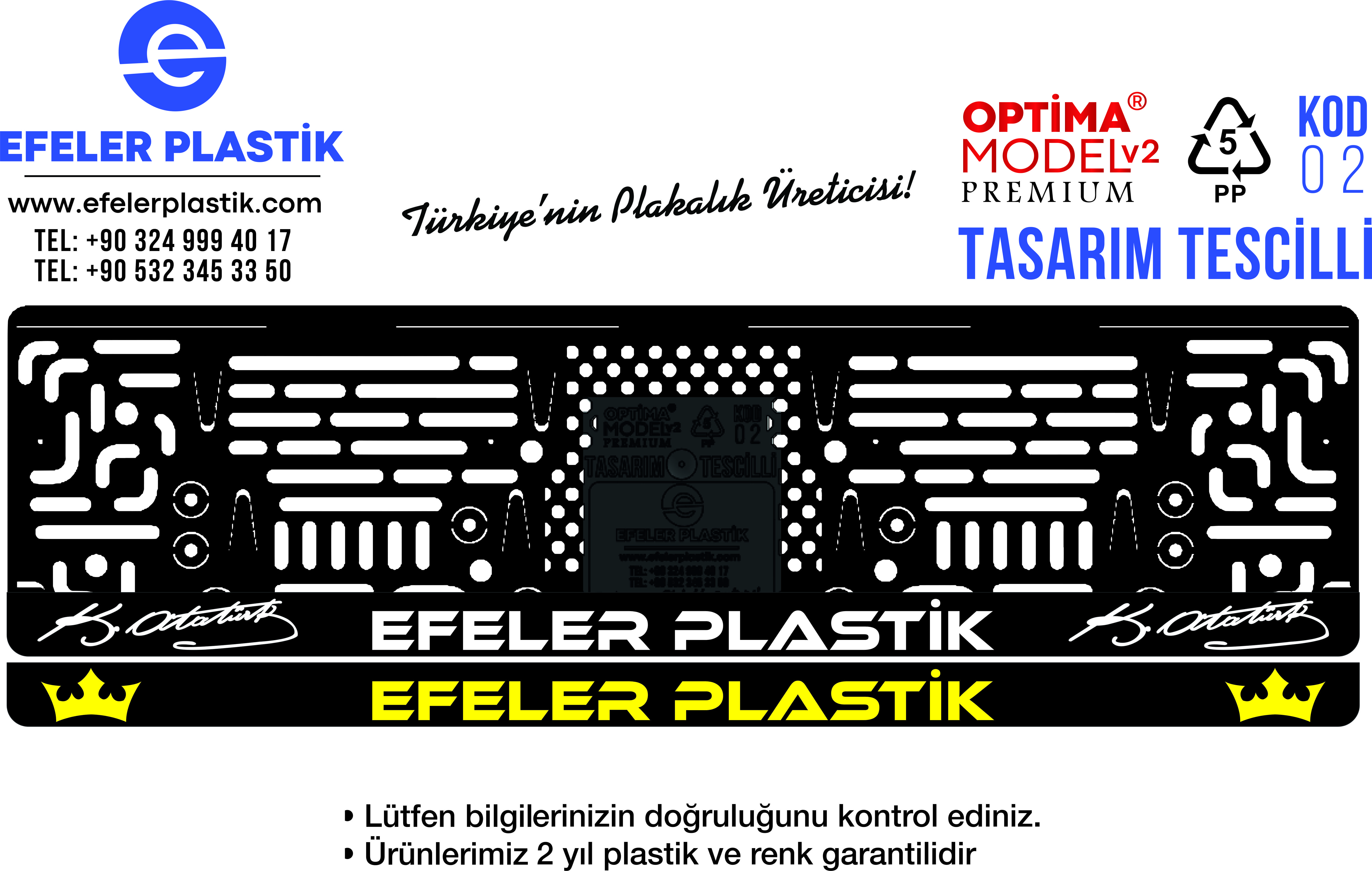 Işıksız Otomobil Plakalık