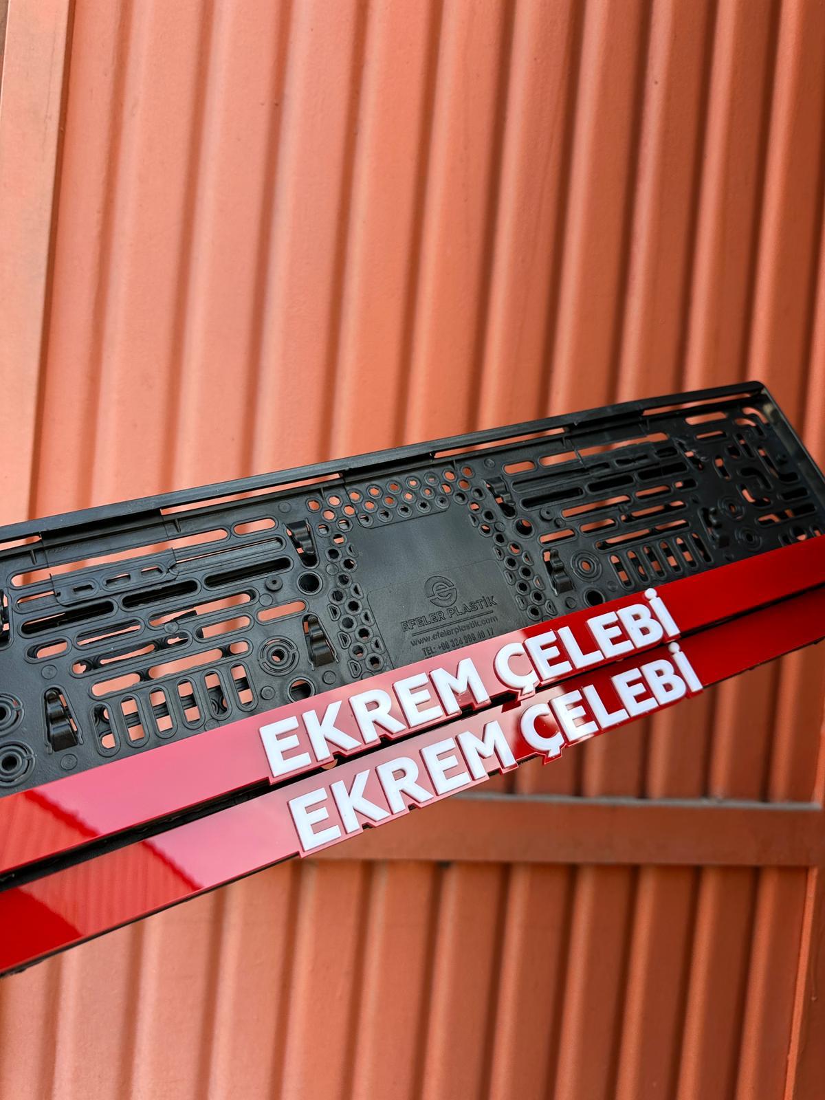 KIRMIZI ZEMİN 3D PLEKSİ PLAKALIK 